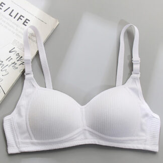 Fern Ribbed Cotton Bra