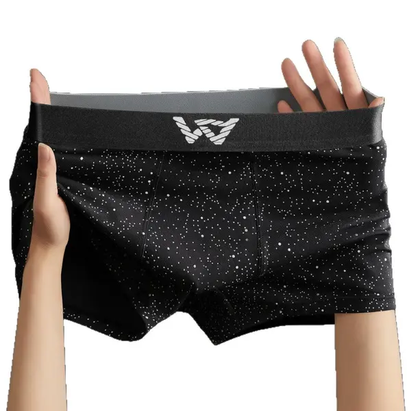 Speckle Print Men’s Breathable Boxer Briefs Underwear – 3 PCS Set - Image 6